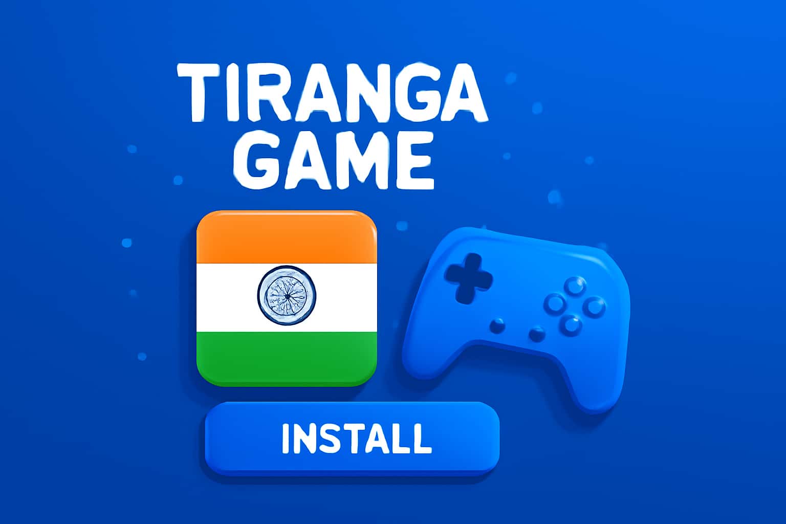 Informative visual on Tiranga Game installation process.