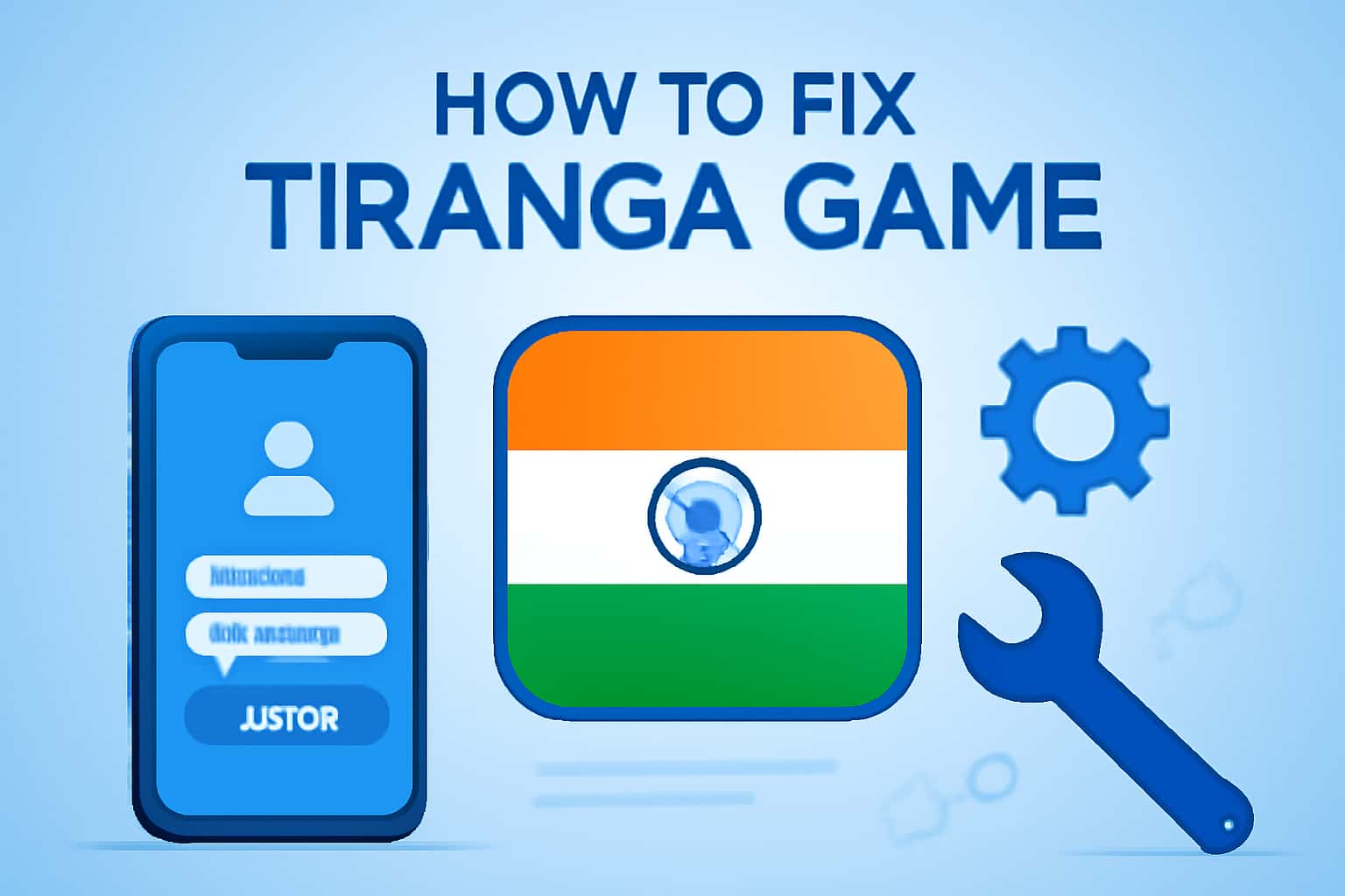 Informational scene depicting troubleshooting steps for Tiranga Game login issues.