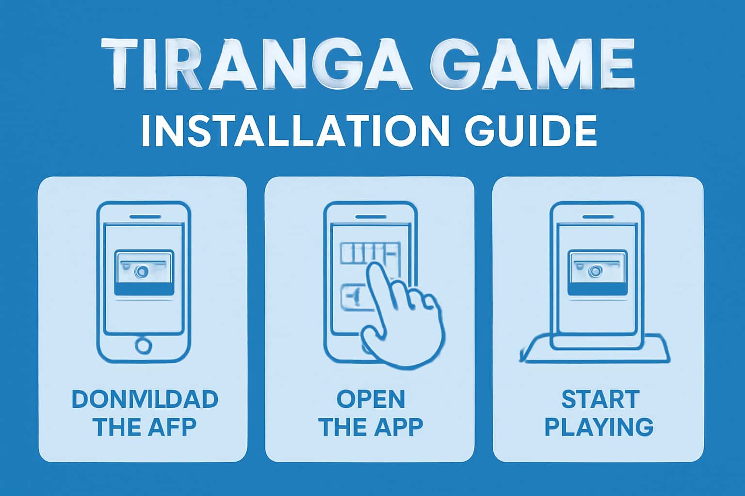 Hero image for Tiranga Game Installation Guide depicting installation steps.
