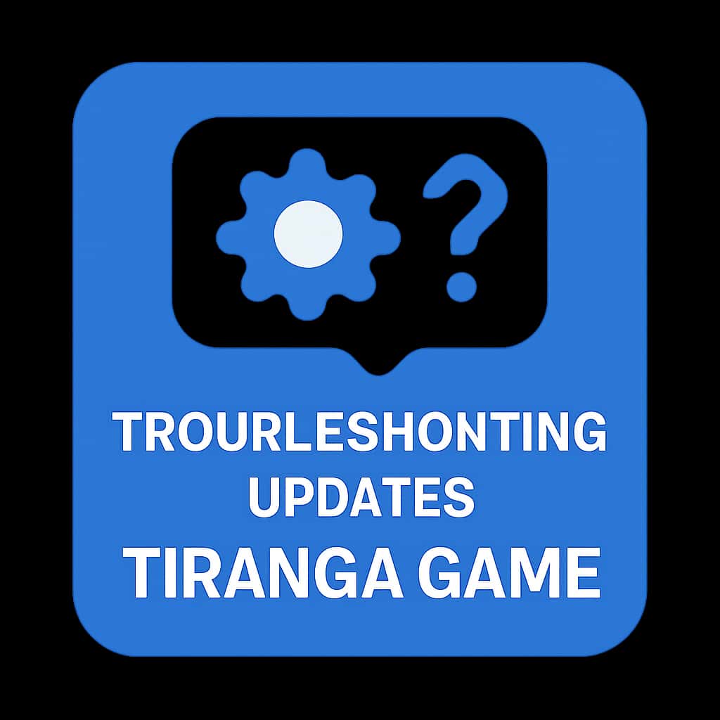 An icon depicting a guide for troubleshooting Tiranga Game updates.
